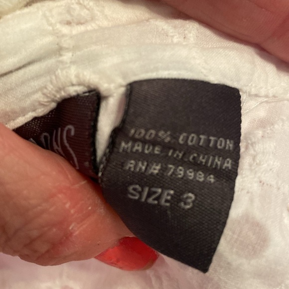 Additions by Chicos Cottage Core White Eyelet Button-Up Shirt - Picture 4 of 7